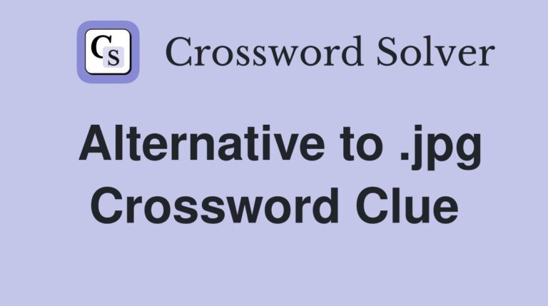 Alternative To jpg Crossword Clue Answers Crossword Solver