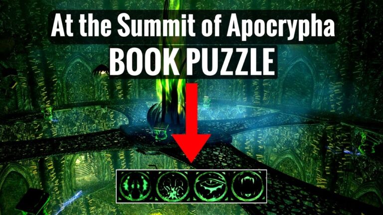 BOOK PUZZLE At The Summit Of Apocrypha Skyrim Remastered Guide 