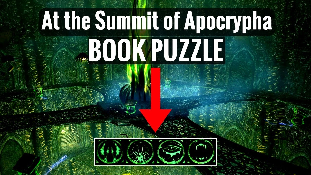 BOOK PUZZLE At The Summit Of Apocrypha Skyrim Remastered Guide