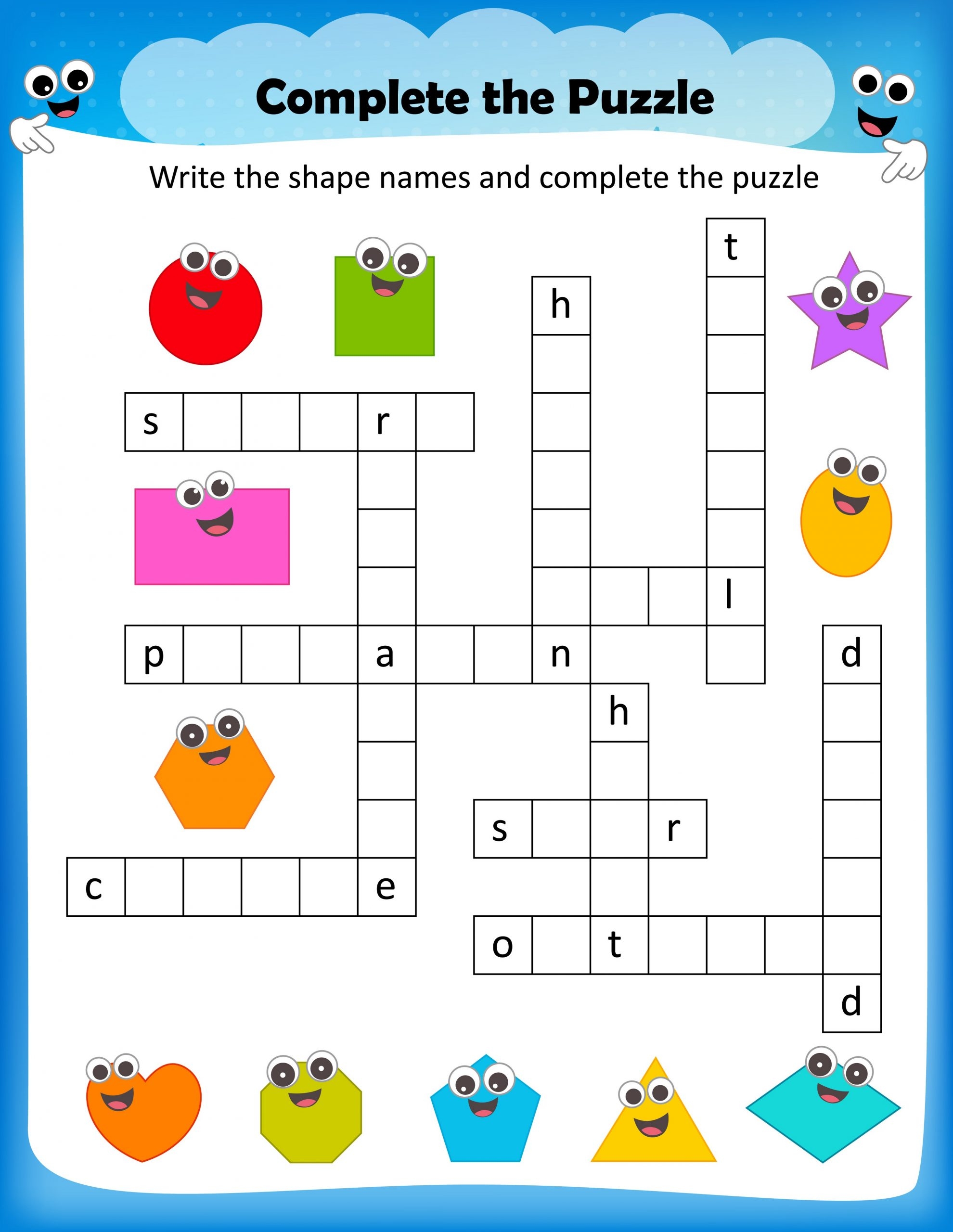 Cross Word Puzzles For Children