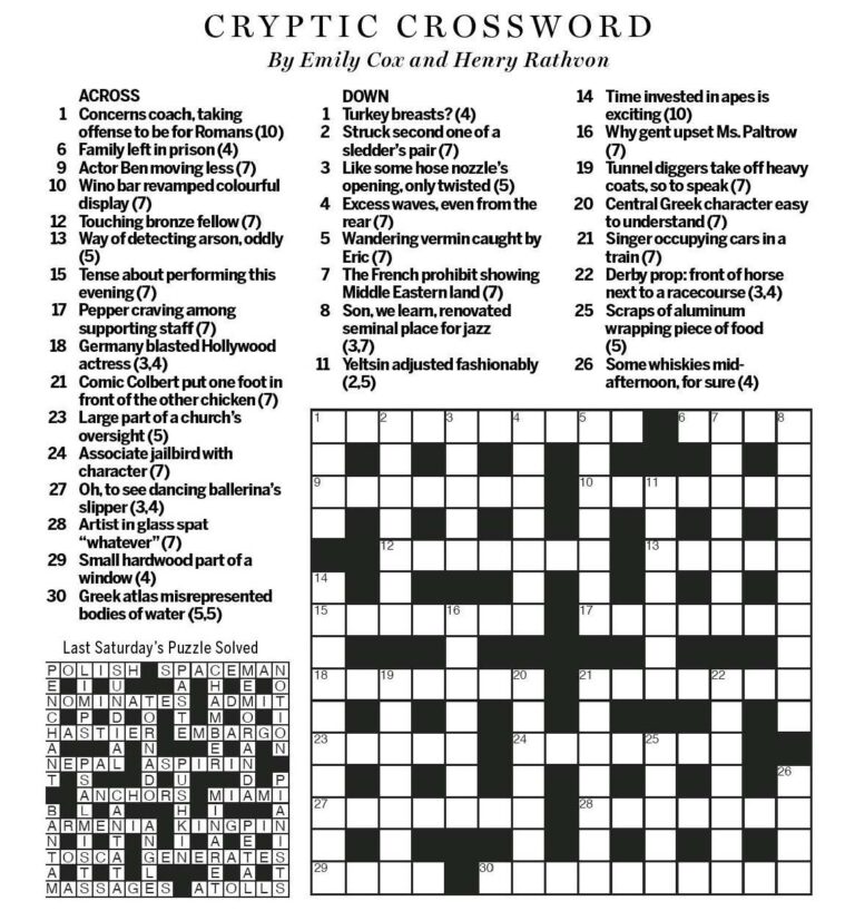 Discoverers Cry Crossword Clue Cryptic Crossword Puzzle Book For Adults 