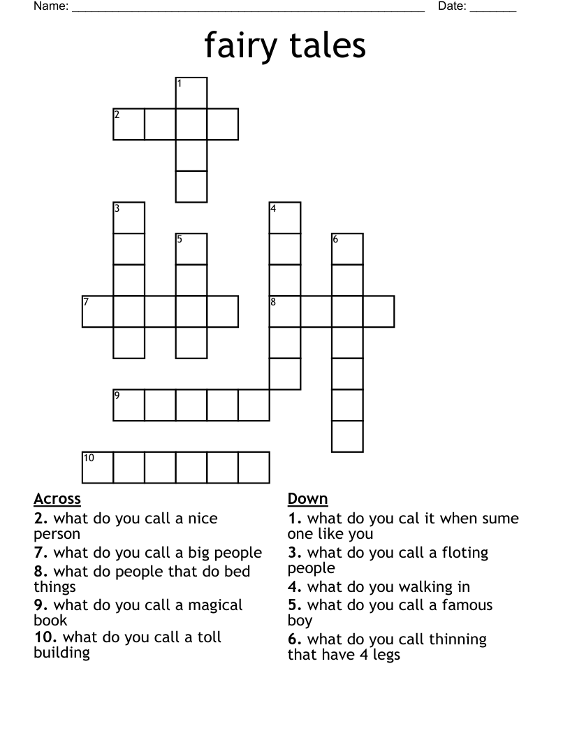 Fairy Tales Wordsearch Crossword Puzzle And More Vrogue co