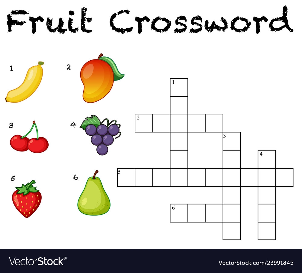 Free Printable Crossword Puzzle Fruits Worksheet 43 OFF