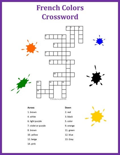 Greenish Blue Color Crossword Puzzle Clue Deann Malik s Crossword Puzzles