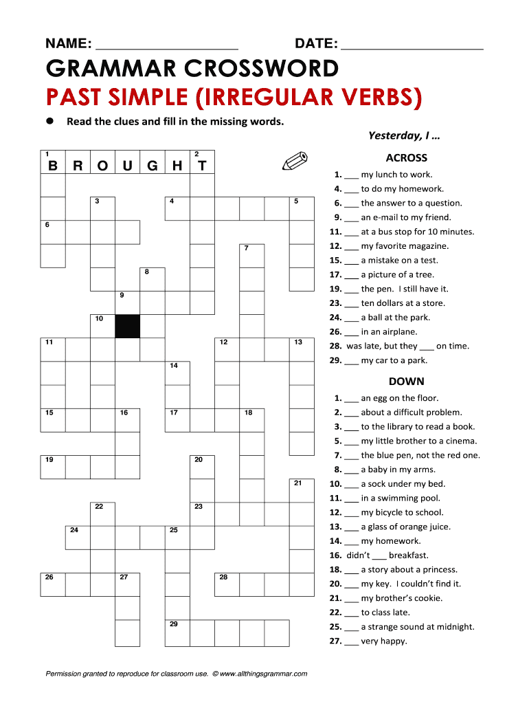 Irregular Crossword Clue Fill Out Sign Online DocHub