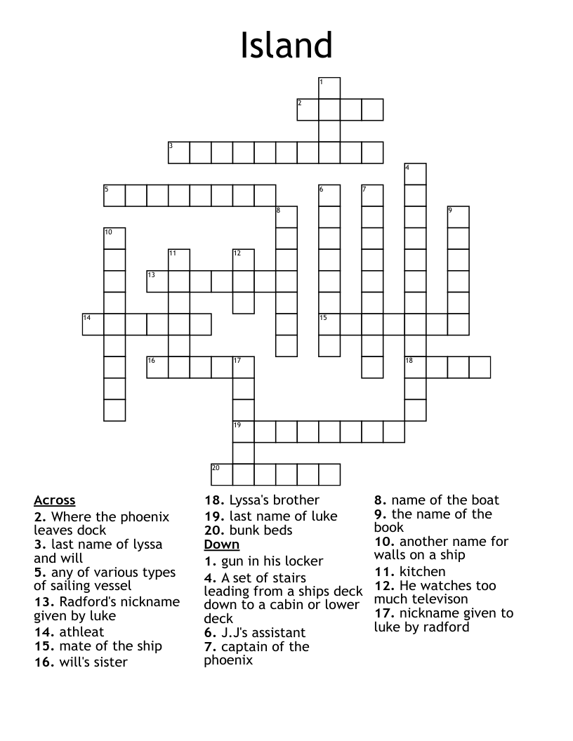 Island Crossword WordMint