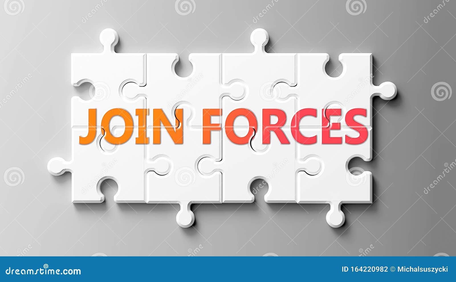 Join Forces Complex Like A Puzzle Pictured As Word Join Forces On A 