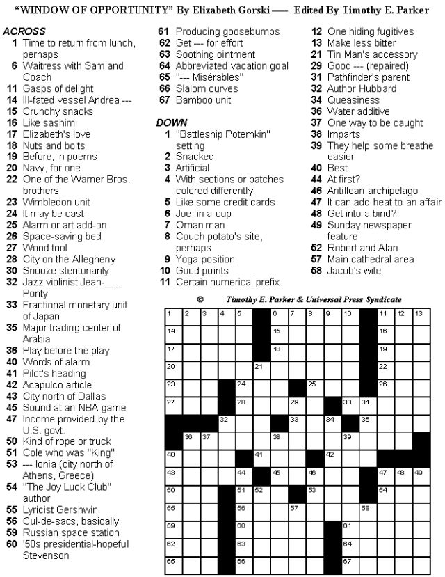 Medium Crossword Puzzles Printable