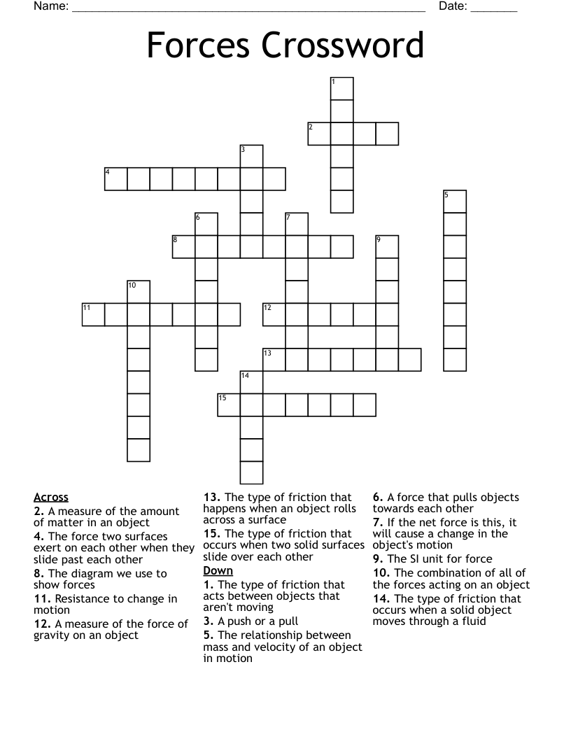 Military Ground Force Crossword