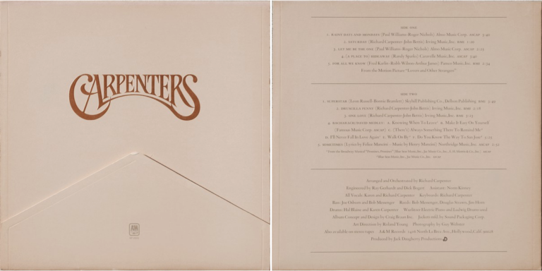 POLL The Carpenters Carpenters 1971 Your Favorite Tracks 