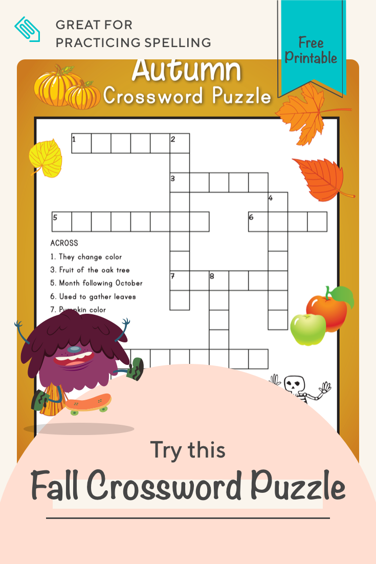 Printable Fall Crossword Puzzle