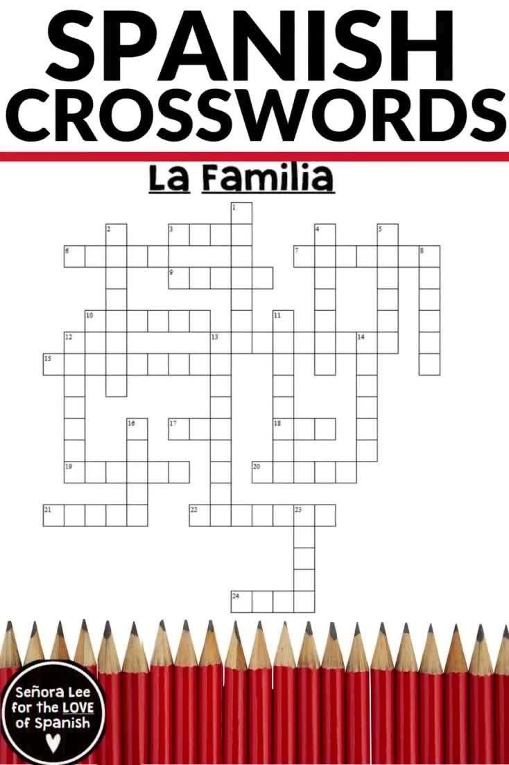 Printable Spanish Crossword Puzzle