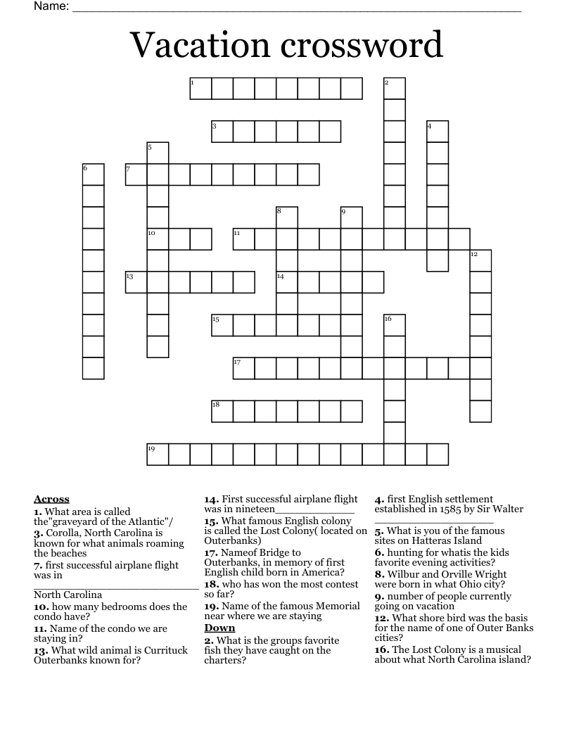 River State Park North Carolina Crossword