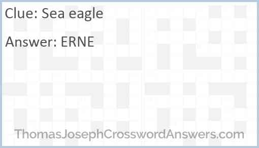 Sea Eagle Crossword Clue ThomasJosephCrosswordAnswers