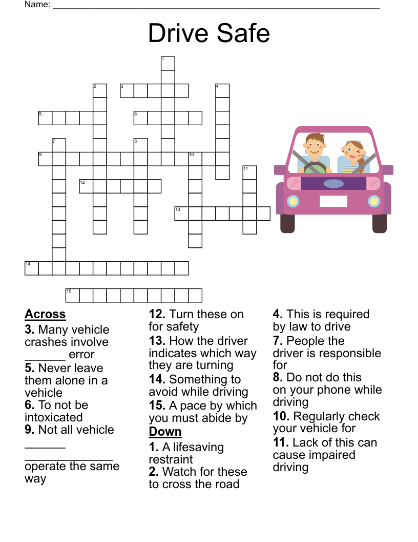 Standard Car Feature Crossword At Robert Archuleta Blog