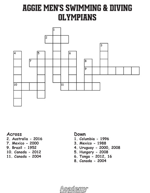 Texas Am Athlete Nyt Crossword