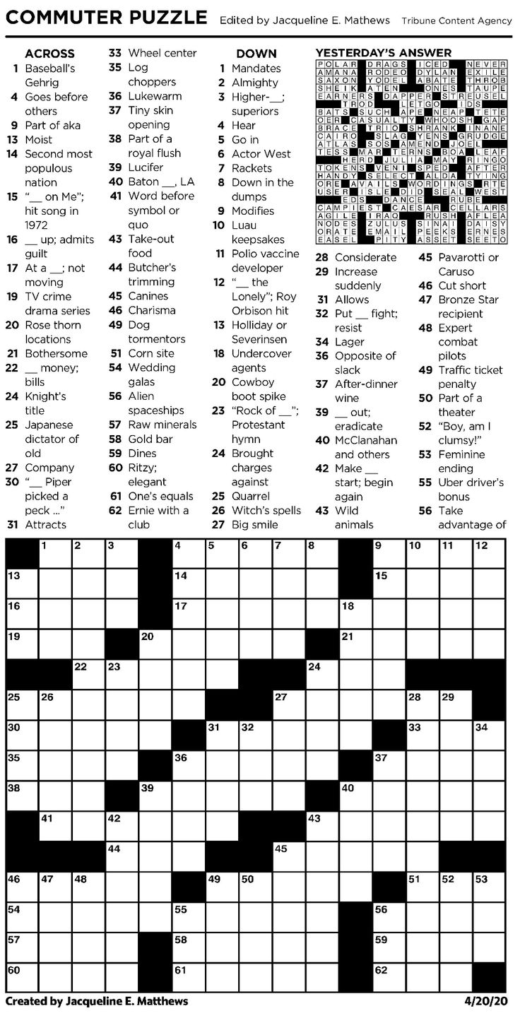 The Dallas Morning News Dallas Morning News Crossword Puzzle Dallas