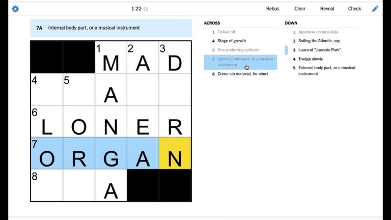 Today s New York Times NYT Mini Crossword 12 October 2022 Solved Answer 