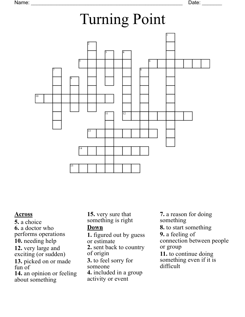 Turning Point Crossword WordMint