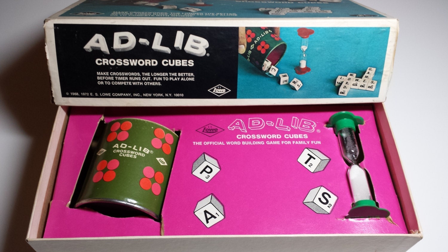 1972 Vintage Ad Lib Crossword Cubes Game Complete By CowsintheFog