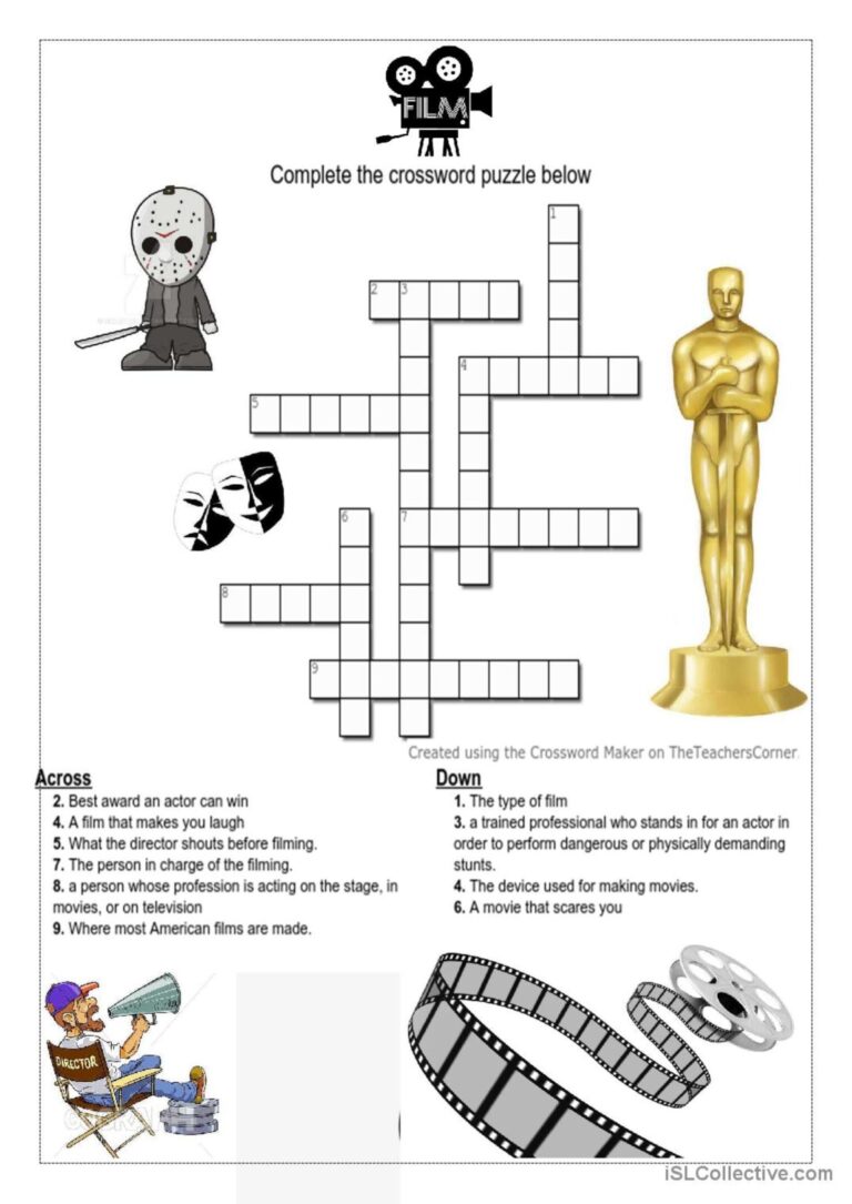 2017 Pixar Film Crossword