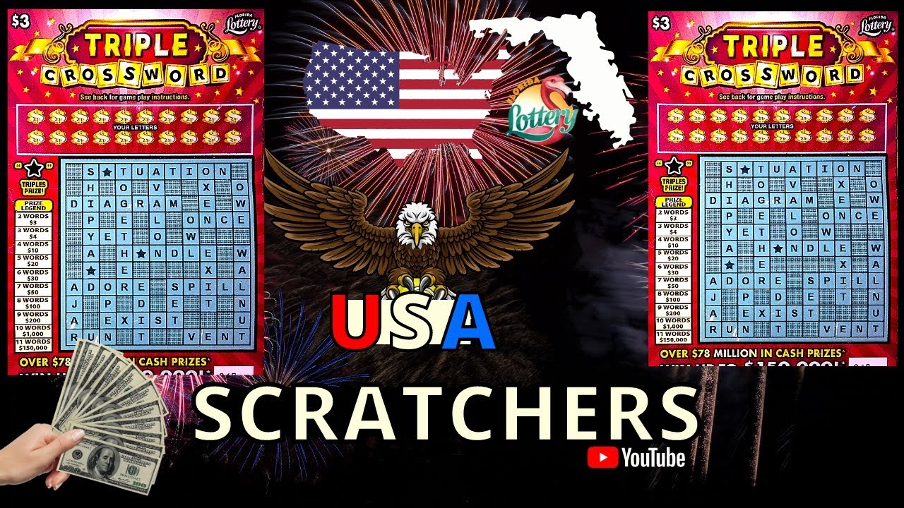 3 Triple Crossword Florida Lottery Scratch Off Ticket Scratch Off
