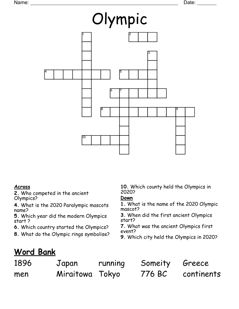 49 Best Ideas For Coloring Olympic Symbol Crossword