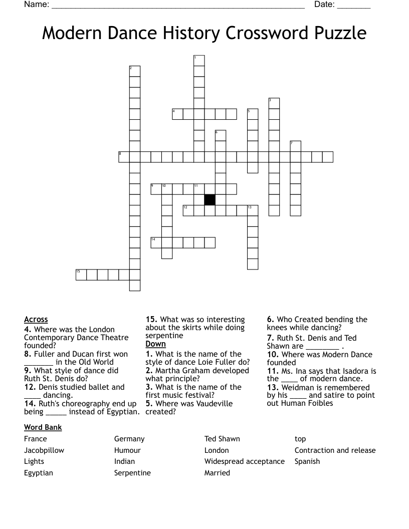 96 Best Ideas For Coloring Ballet Class Bend Crossword