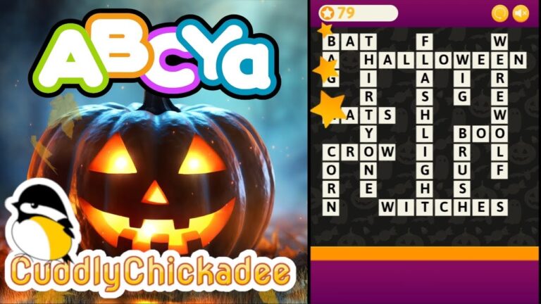 ABCya Halloween Crossword Ghost Typing Word Search Walkthroughs 