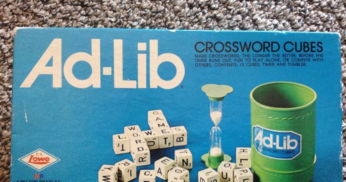 Ad Lib Crossword Cubes Board Game BoardGameGeek