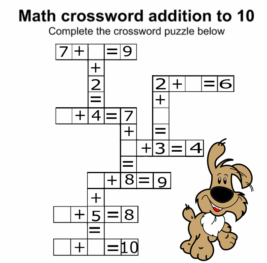 Addition Crossword Puzzles