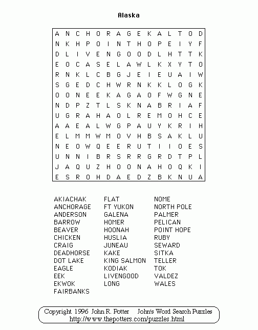 Alaska Panhandle City Crossword Island Off Alaska Crossword Clue