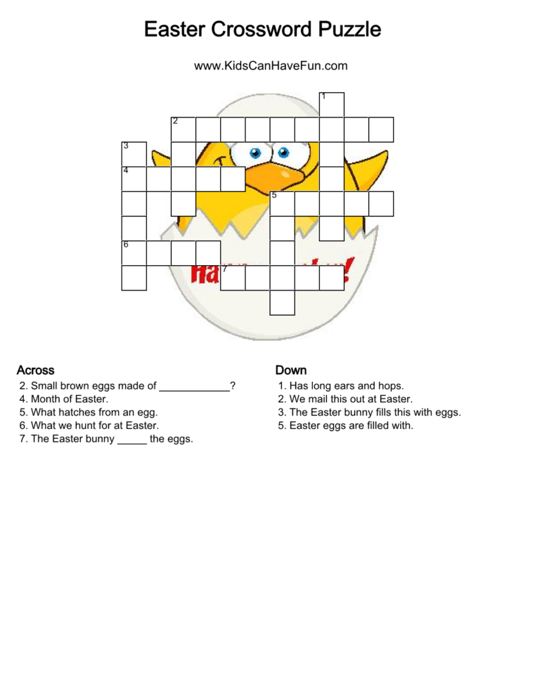 Bake An Egg Crossword