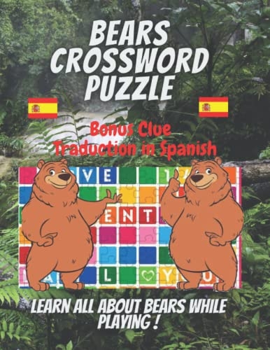 Bears Crossword Puzzle 600 Words In Crossword Puzzle For Smart Kids 