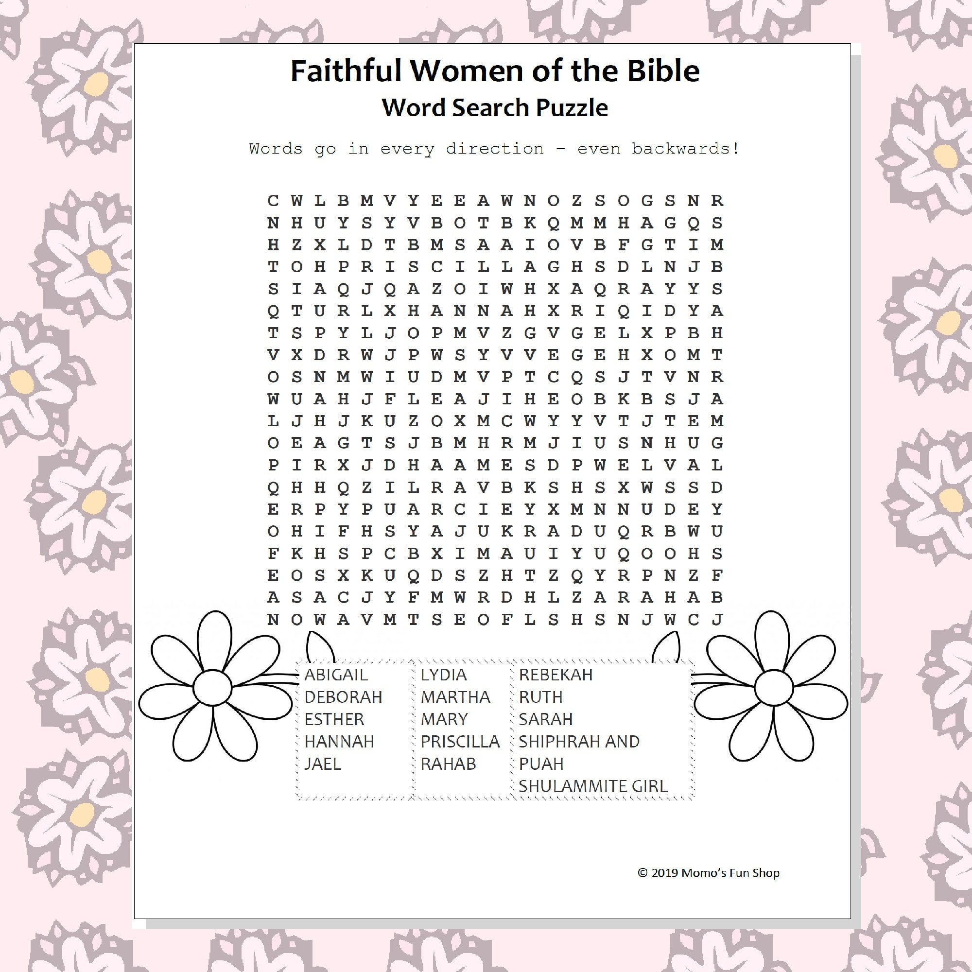 Bible Stories Crossword Puzzle Genesis Exodus JW Printables For Kids