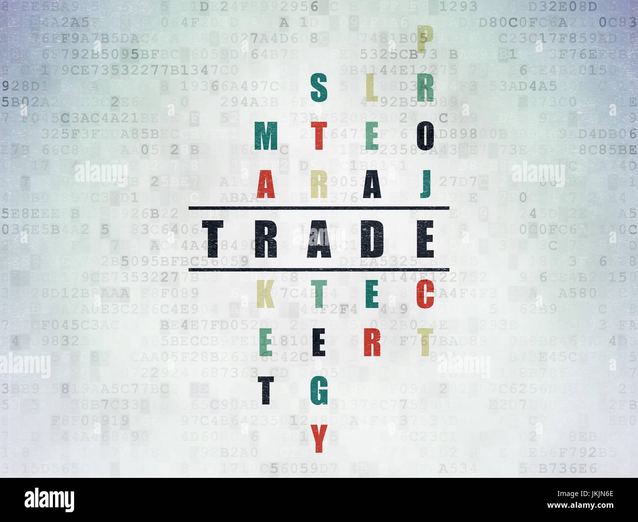 Business Concept Trade In Crossword Puzzle Stock Photo Alamy