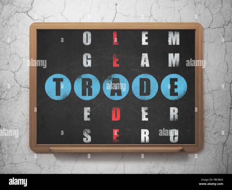 Business Concept Trade In Crossword Puzzle Stock Photo Alamy
