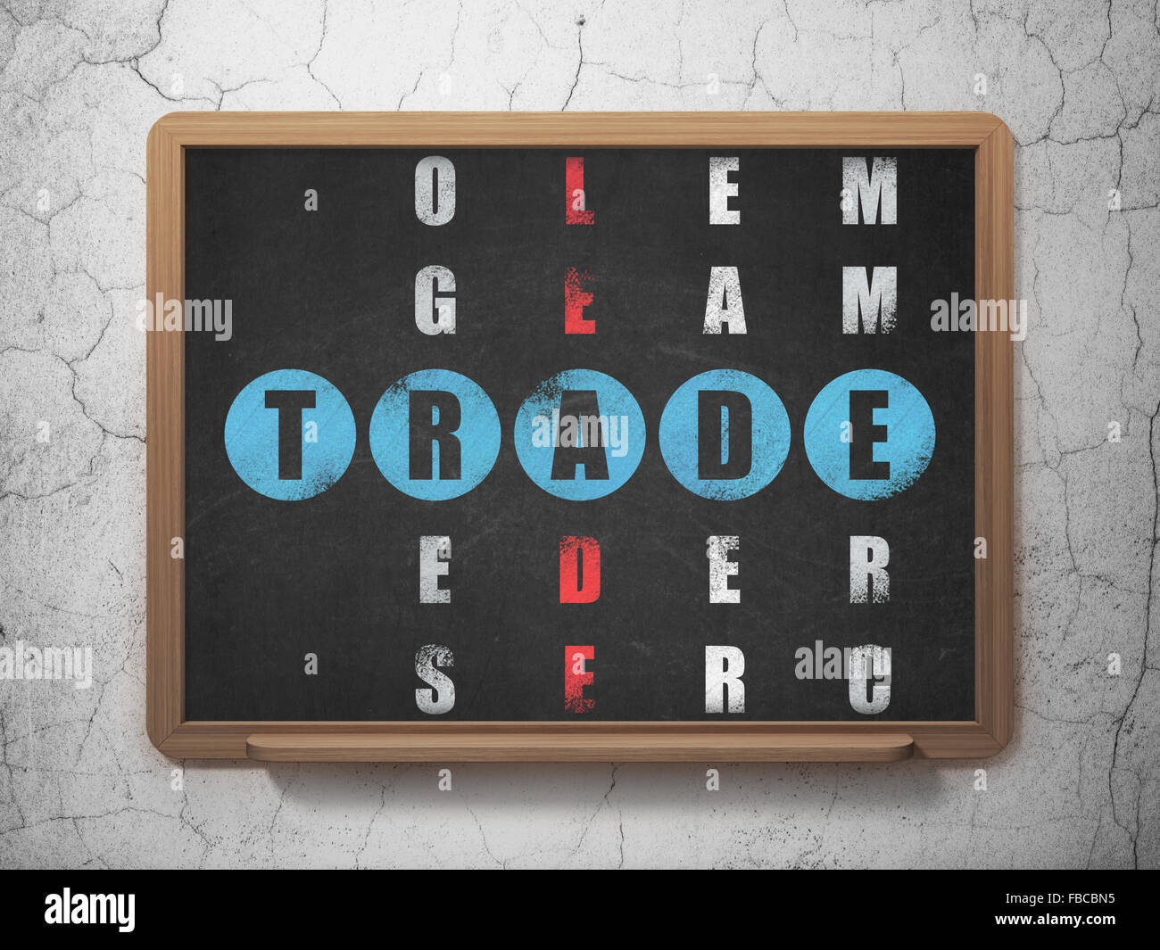 Business Concept Trade In Crossword Puzzle Stock Photo Alamy