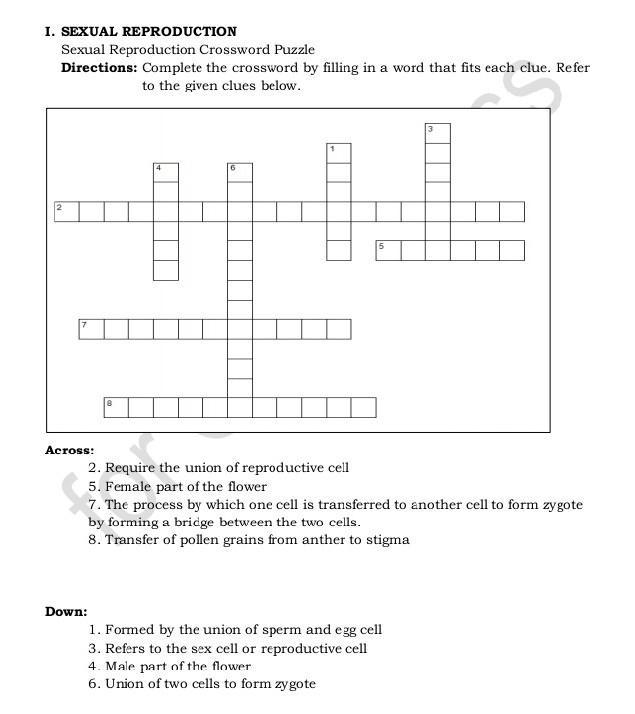 Complete The Crossword By Filling In A Word That Fits Each Clue Refer 