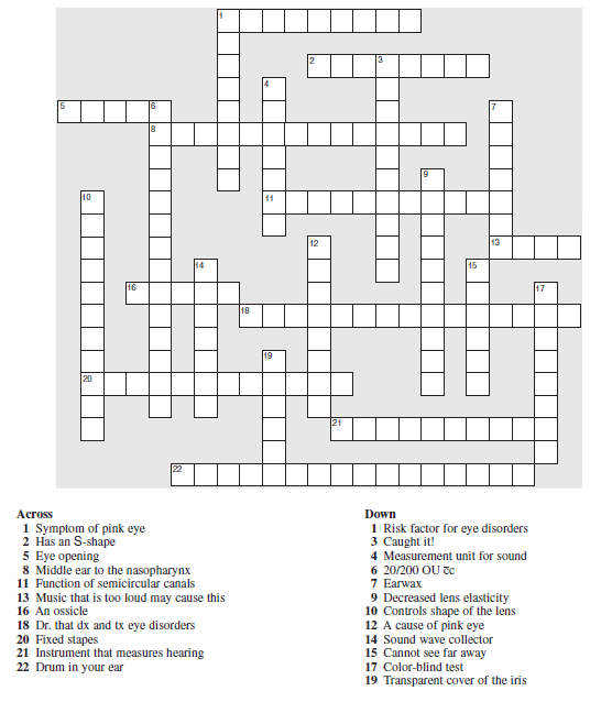 Complete The Crossword Puzzle By Using The Clues Provid Chegg