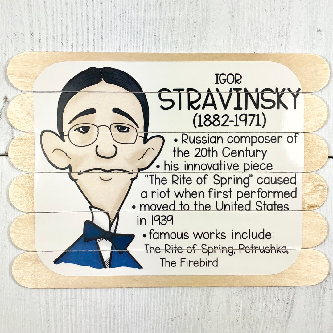 Composer Puzzle For Music Teachers Wooden Puzzle Music Puzzle Igor