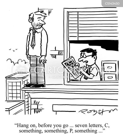 Crossword Clue Cartoons And Comics Funny Pictures From CartoonStock