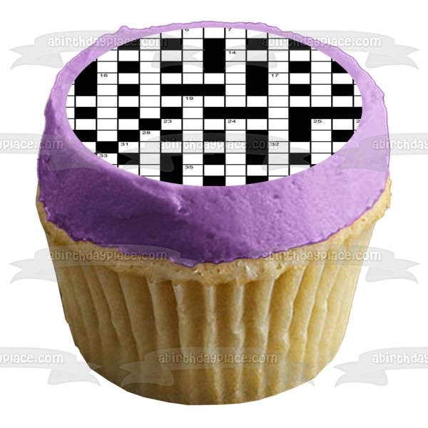 Crossword Puzzle Edible Cake Topper Image ABPID52319 In 2022 Edible 