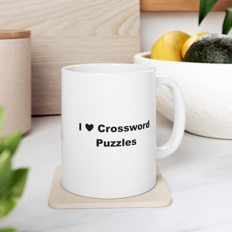 Crossword Puzzle Mug Crossword Puzzle Gift Crossword Puzzle Lover Mug 