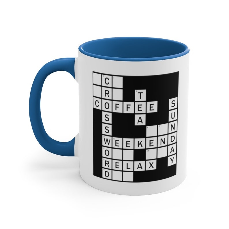 Crossword Puzzle Mug NYT Sunday Crossword Gift Crossword Coffee Tea Mug