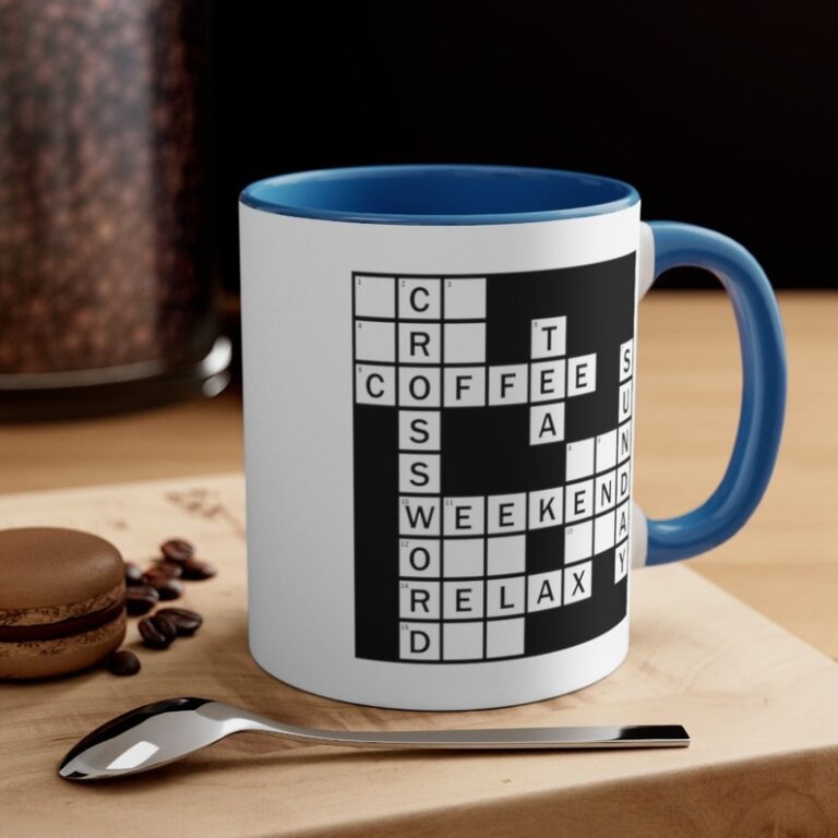 Crossword Puzzle Mug NYT Sunday Crossword Gift Crossword Coffee Tea Mug 