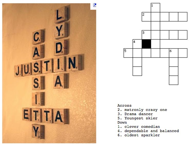 Crossword Puzzle Wall Hanging Idea With Our Family Name Clues Well 