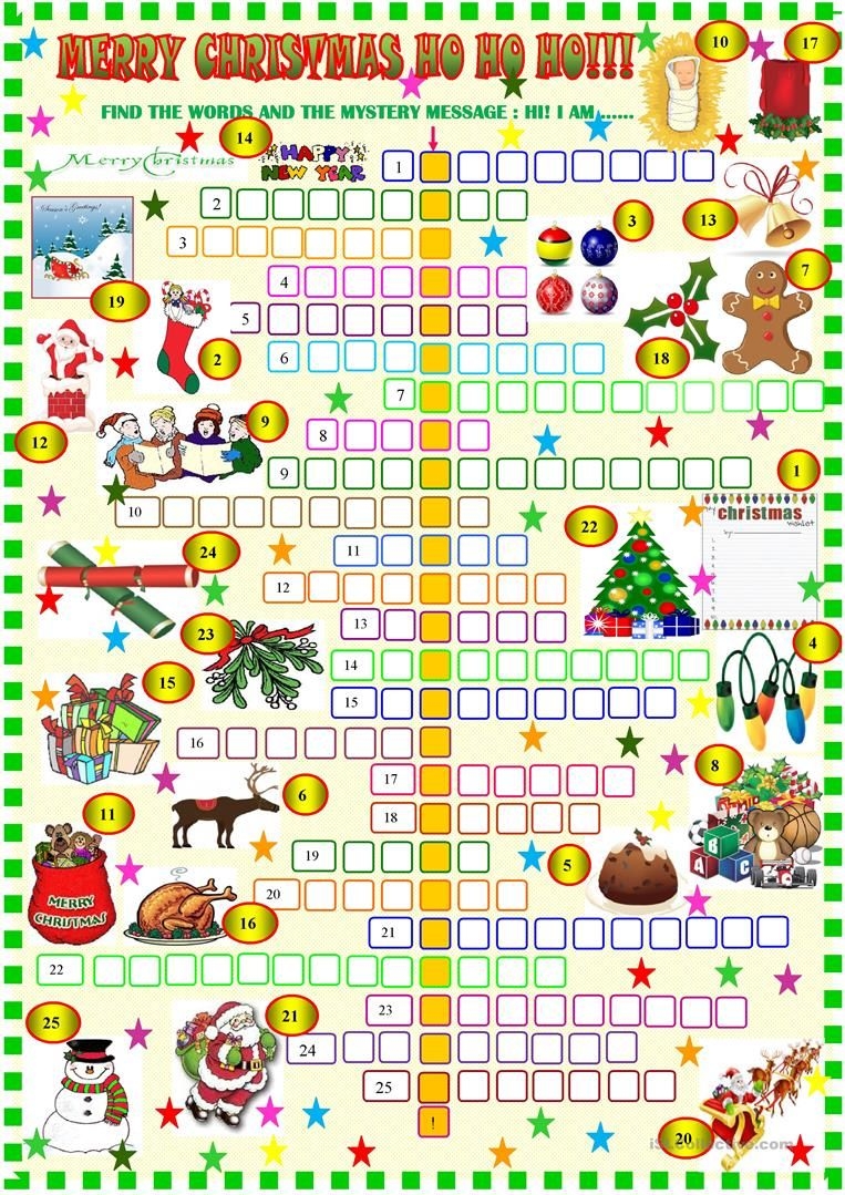 Crossword Puzzles Printable Christmas Printable Word Searches