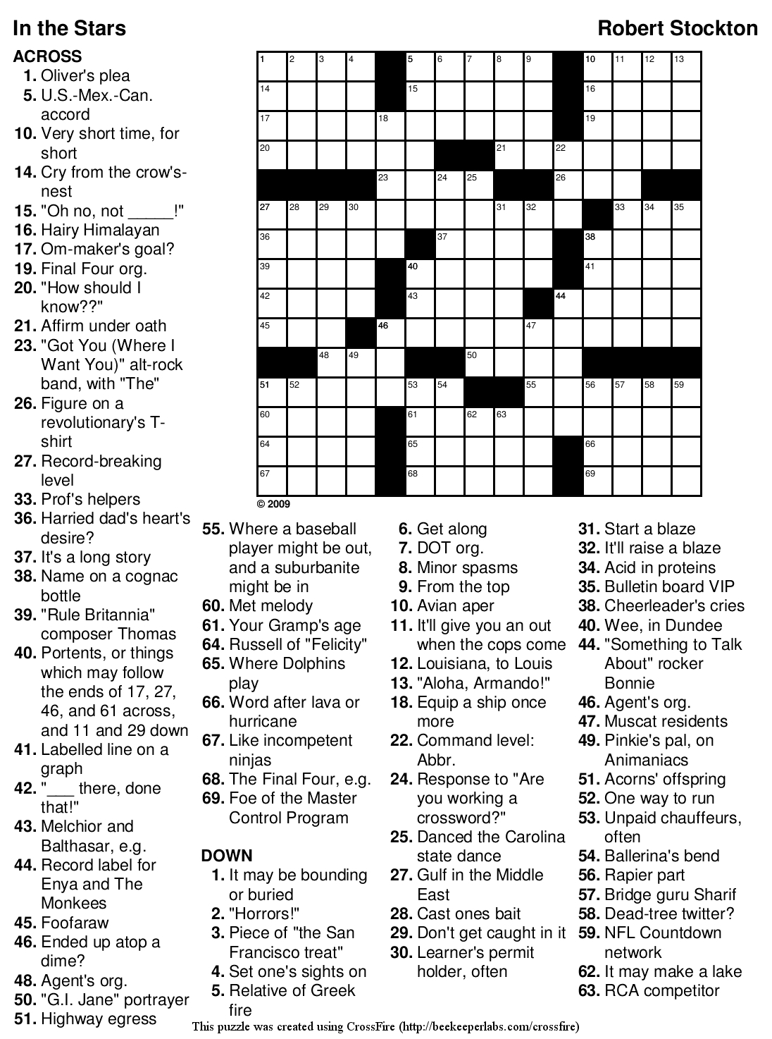Crossword Puzzles Printable Medium