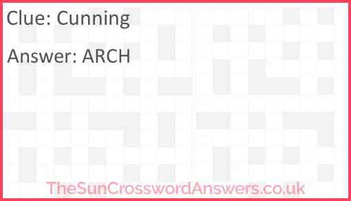 Cunning Crossword Clue TheSunCrosswordAnswers co uk